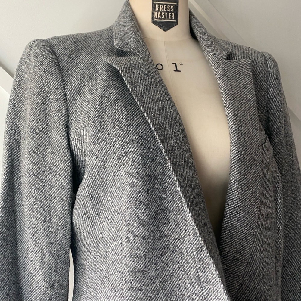 Smythe Single Breast Tweed Wool Aplca Silk Blend  Blazer - 8 - Picture 4 of 15